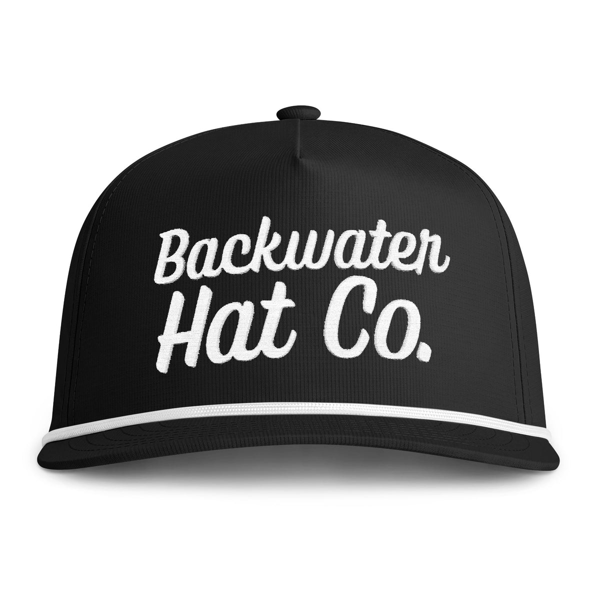 Backwater Hat Co. Rope Cap BLACK– Vintage Snapback Hat