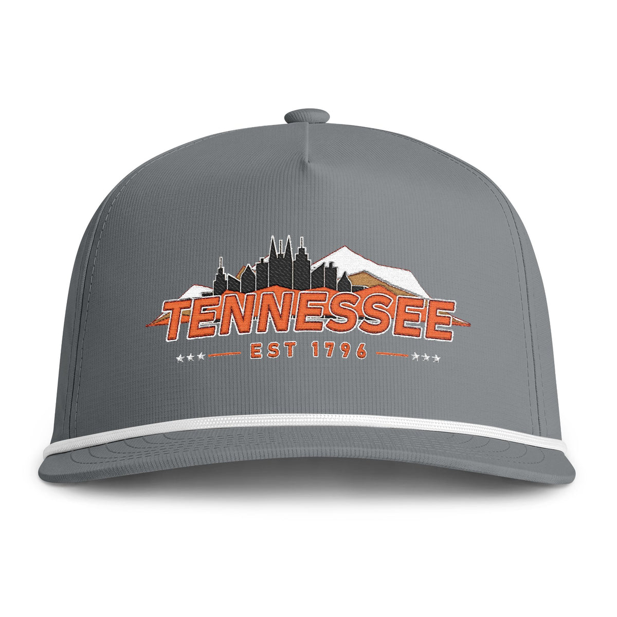 Tennessee Nashville Skyline with Smokey mountains Rope Cap