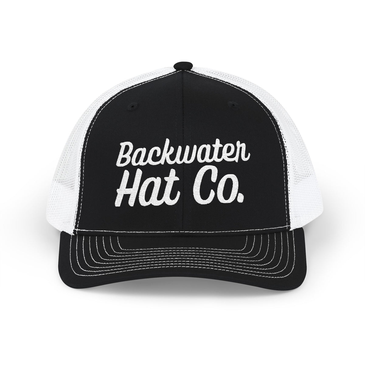 Backwater Hat Co. Snapback Trucker Cap Black