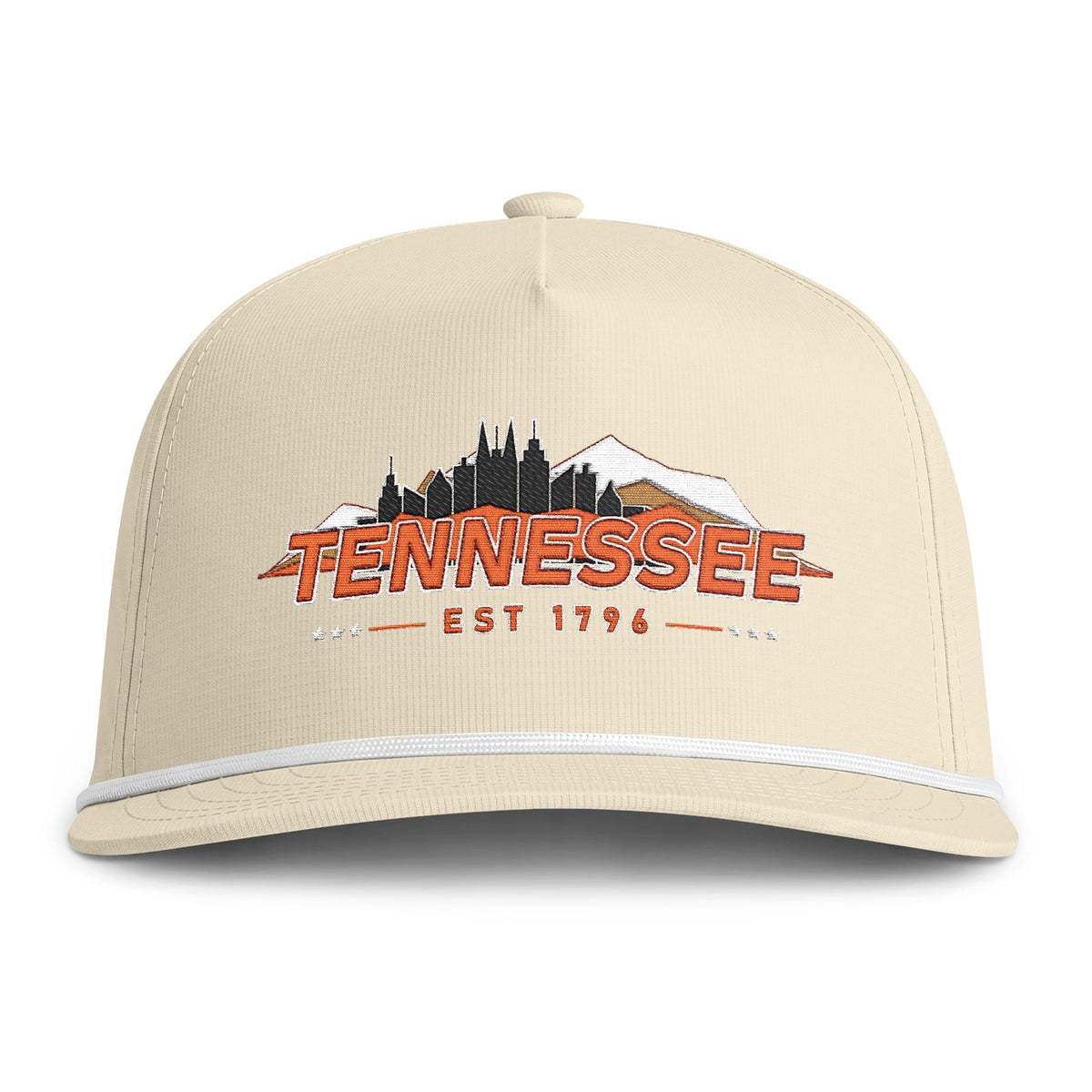 Tennessee Nashville Skyline with Smokey mountains Rope Cap