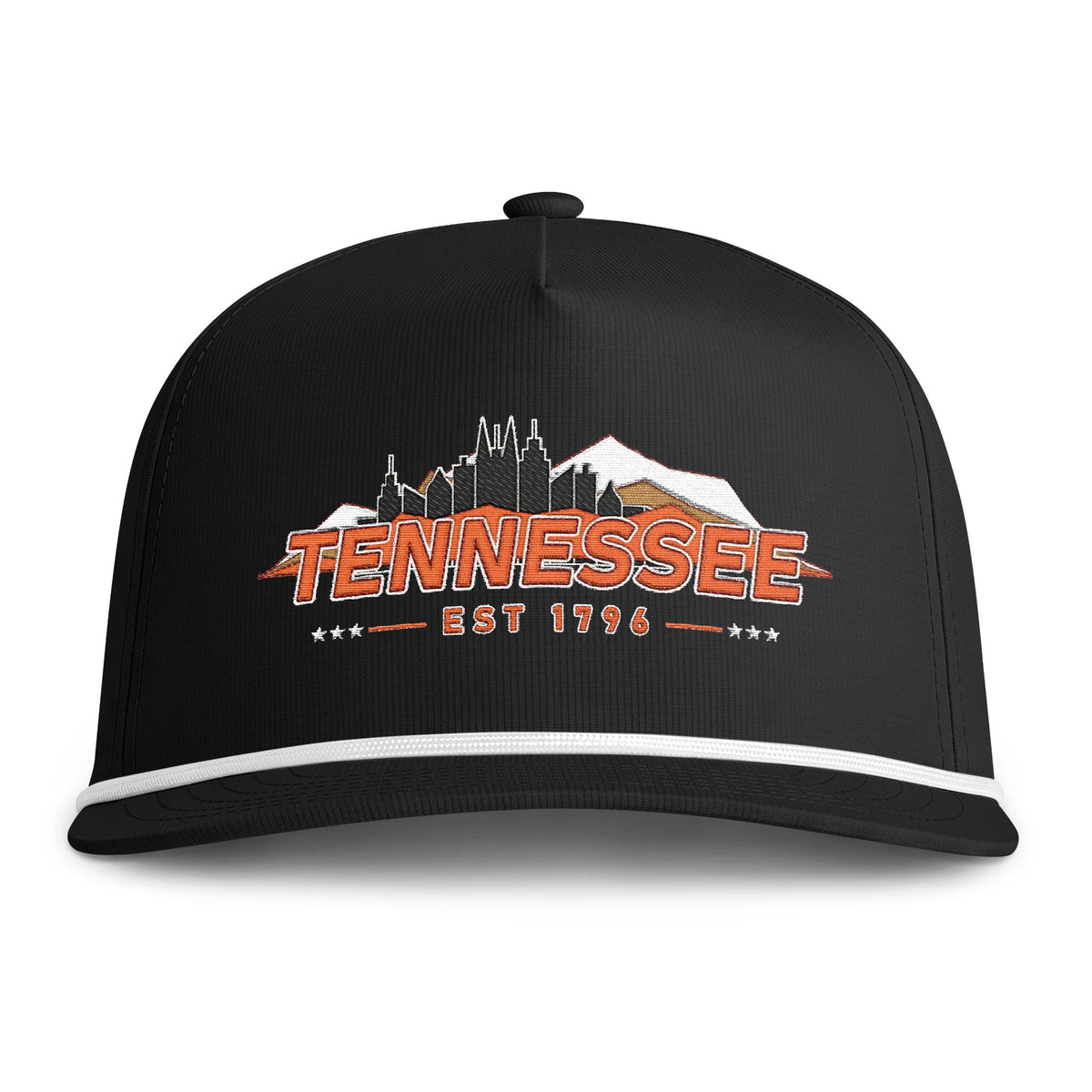 Tennessee Nashville Skyline with Smokey mountains Rope Cap